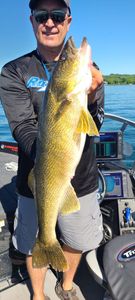 Walleye Reeled in Lake Geneva